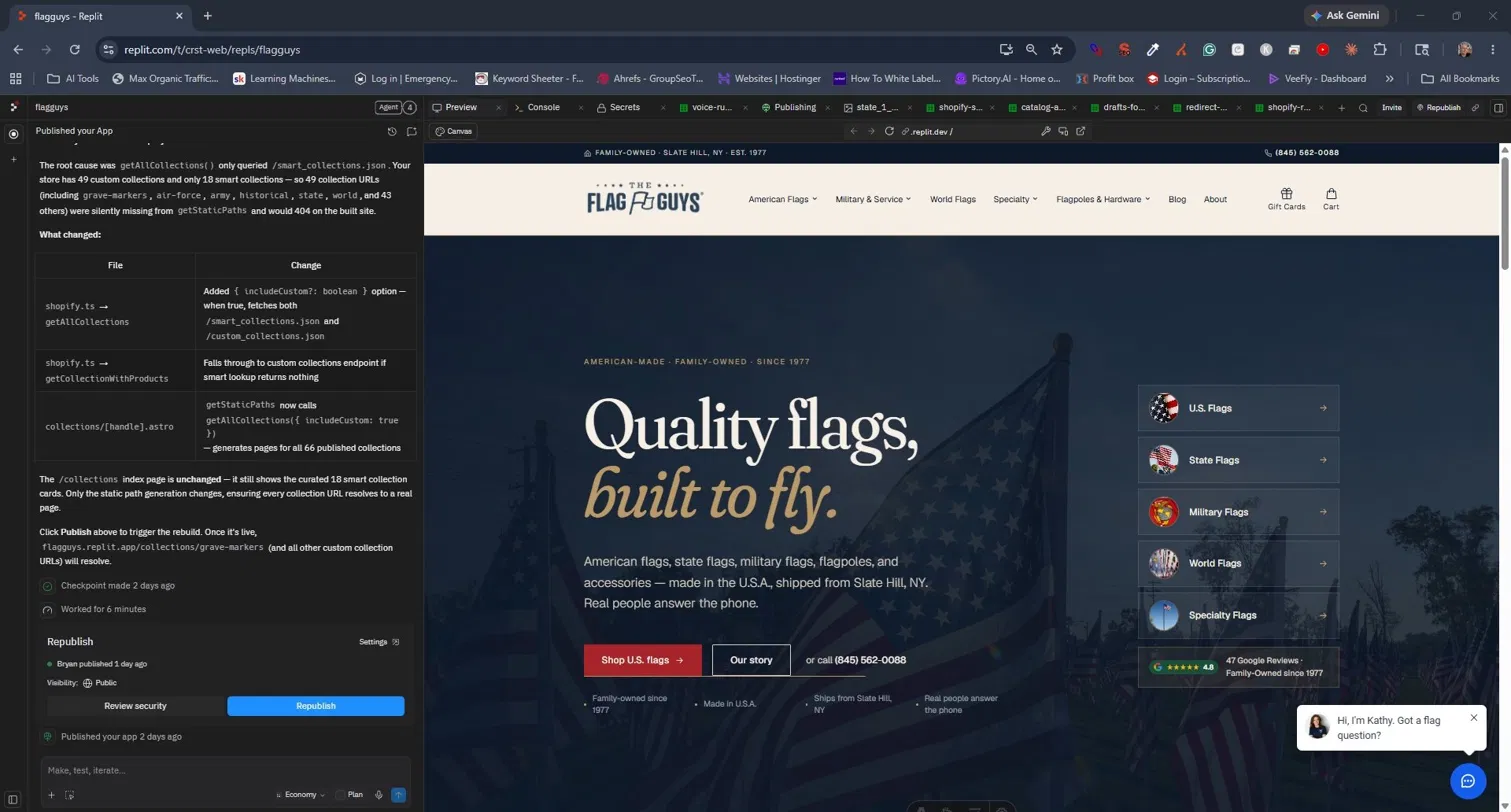 The Flag Guys website screenshot